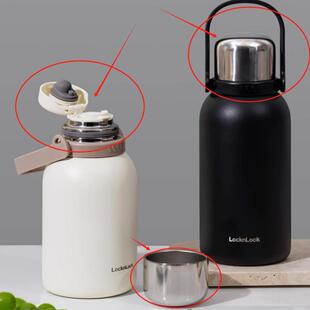 乐扣LHC4348户外水壶大容量保温杯盖子水杯不锈钢杯子杯配件