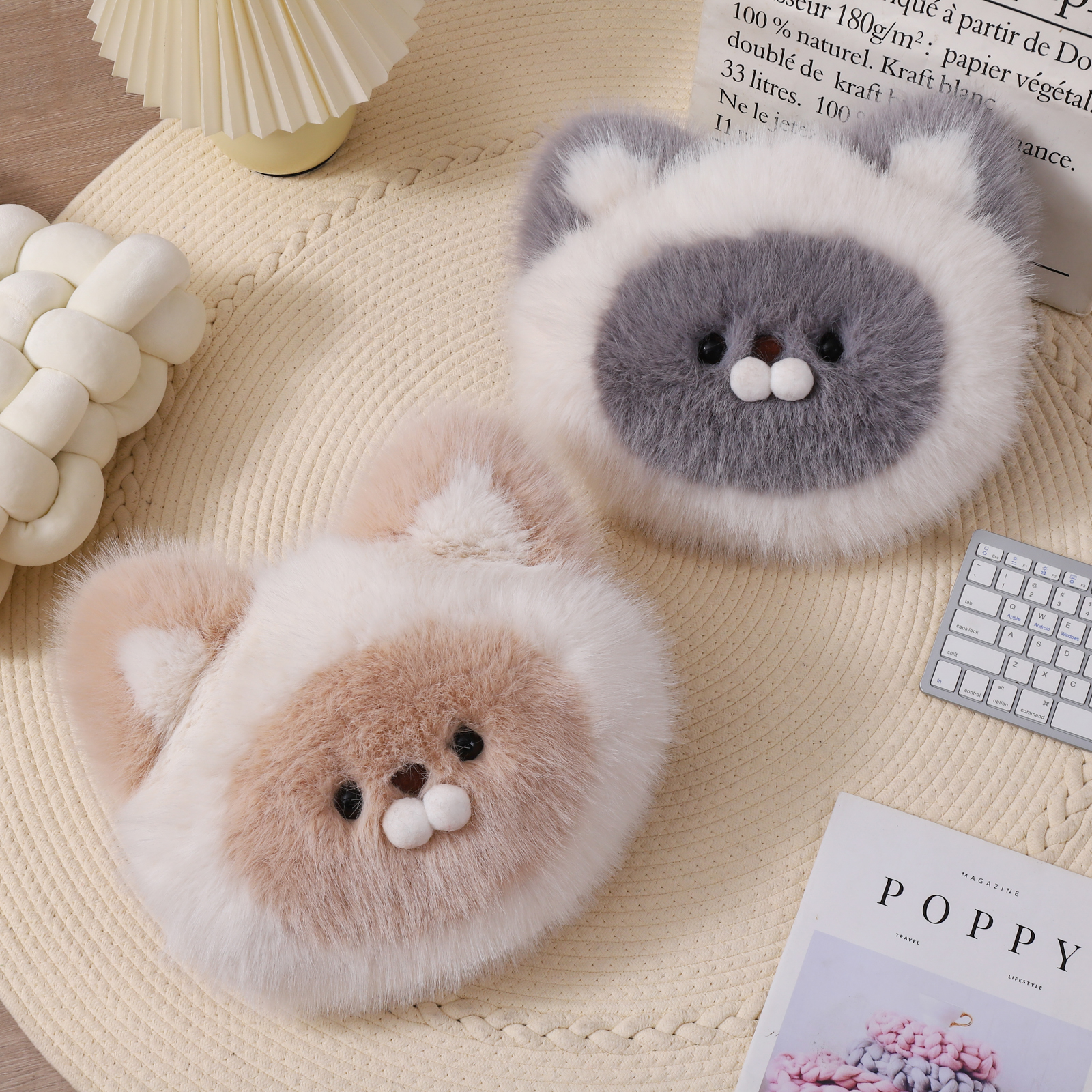 2025新款热水袋可爱卡通毛绒保暖敷肚子神器暖宝宝防爆充电暖手宝