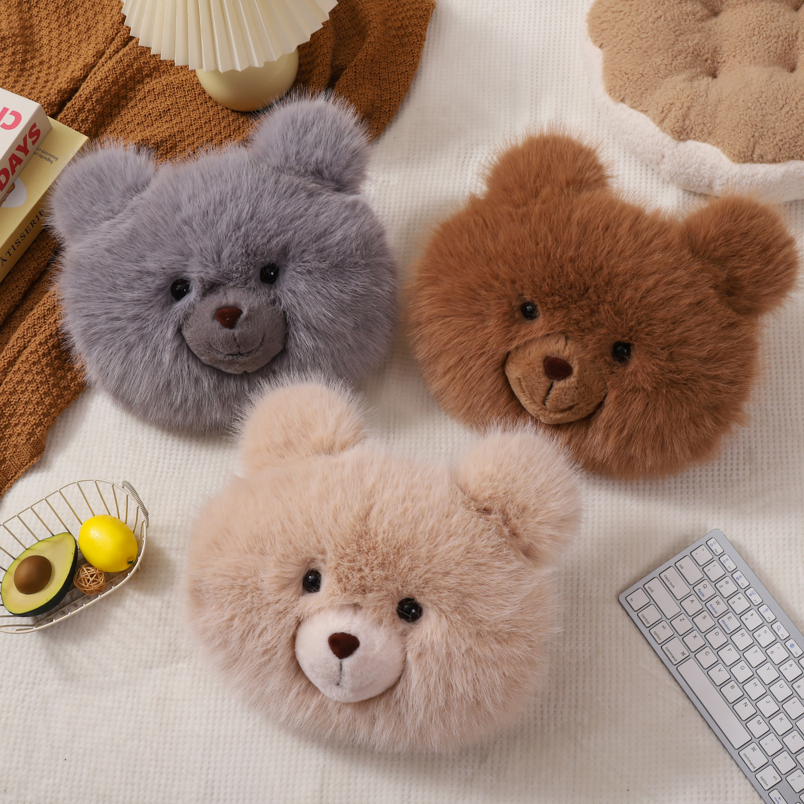 新款热水袋可爱卡通北极熊热水袋防爆充电可插手暖手宝保暖敷肚子