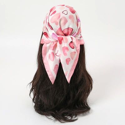 Summer Beach 70*70cm Square Silk  Scarf Women Handkerchief H