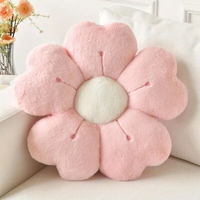 Flower-Shaped Plush Throw Pillow - Comfortable and Cute Matt