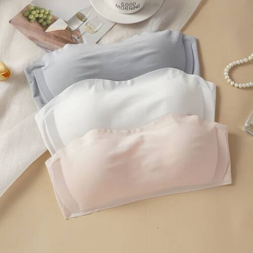 Seamless One-piece Tube Tops Women Removable Pads Intimates