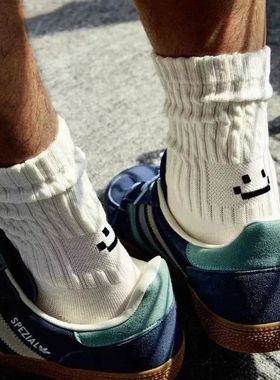 4 Pairs Men's Cotton Work Socks Cushioned Long Running Breat