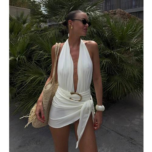 Two Pieces Micro Bikini Sexy Swimsuit Women Halter Swimwear