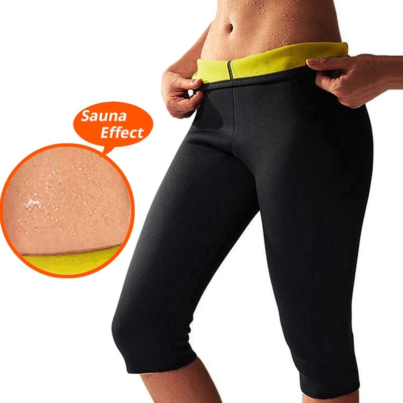Sauna Weight Loss Sweat Pants Neoprene Slimming Workout Capr