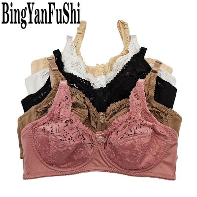 Sexy lace Women Bra Top Full Cup Minimizer Floral large Ches