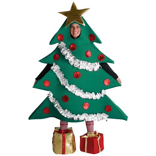 Unisex Christmas Clothes Set Tree Shaped Stage Performance C