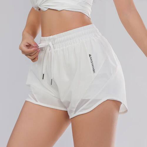 Sports shorts women's yoga fitness high waist loose three-qu