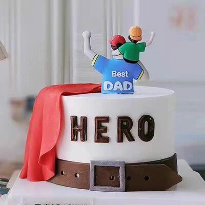 Father's Day Cake Decoration Plugin Good Dad Hug Boy Ornamen