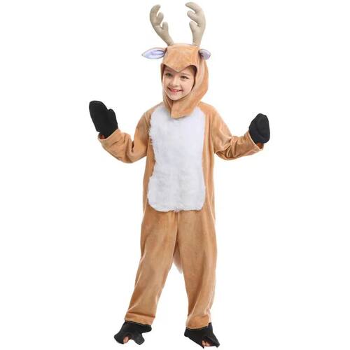 Children's Reindeer Cosplay Costume, One-piece Suit with Hat