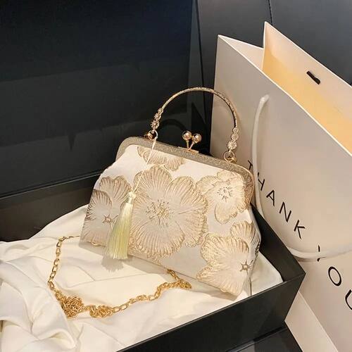 New Chinese Style HandbagTassel Shoulder Crossbody Bag Large