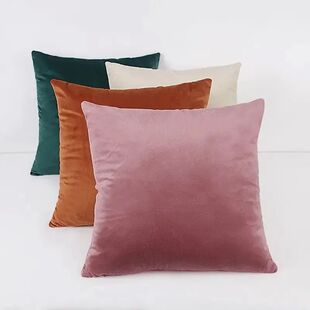 Velvet Burnt Throw Pillow 18X18 Inch Square Pillowcases Soft