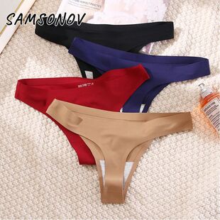 Women Panties SAMSONOV Temptation Thong Solid Female Sexy