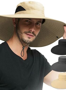 Men Women Wide Visor Brim Hat Boonie Bucket Cap Summer Fishi