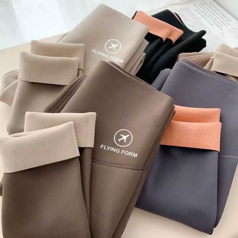 Casual Women Leggings Underwear Thermal Waist Fleece Tight W