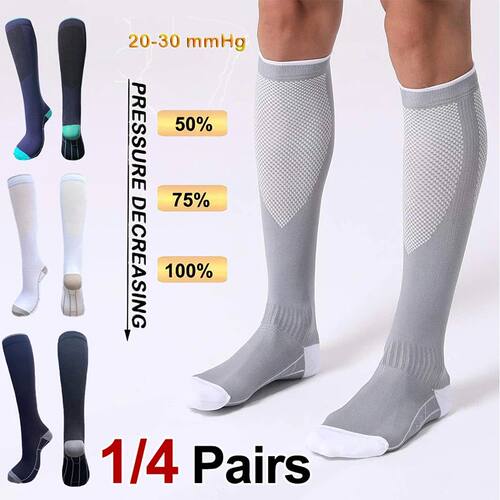 1/4 Pair Compression Socks Men Women 20-30mmhg - Circulation