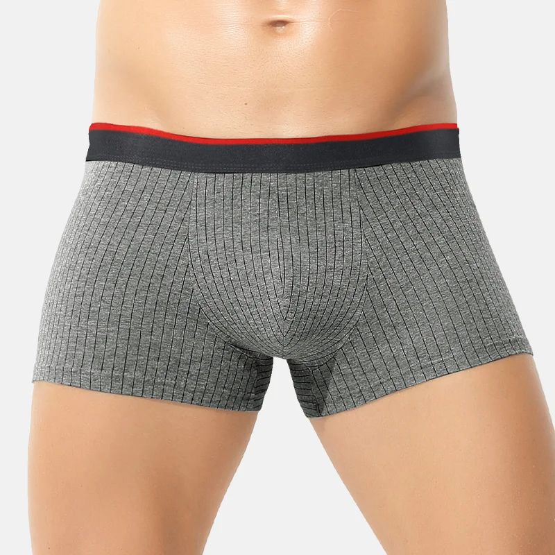 3PC Men's underwear cotton boxers youth plus size short shor图片