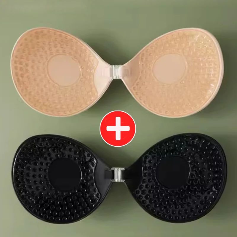 1/2pcs Women Round Chest Stickers Lift Up Nude Bra Self Adhe