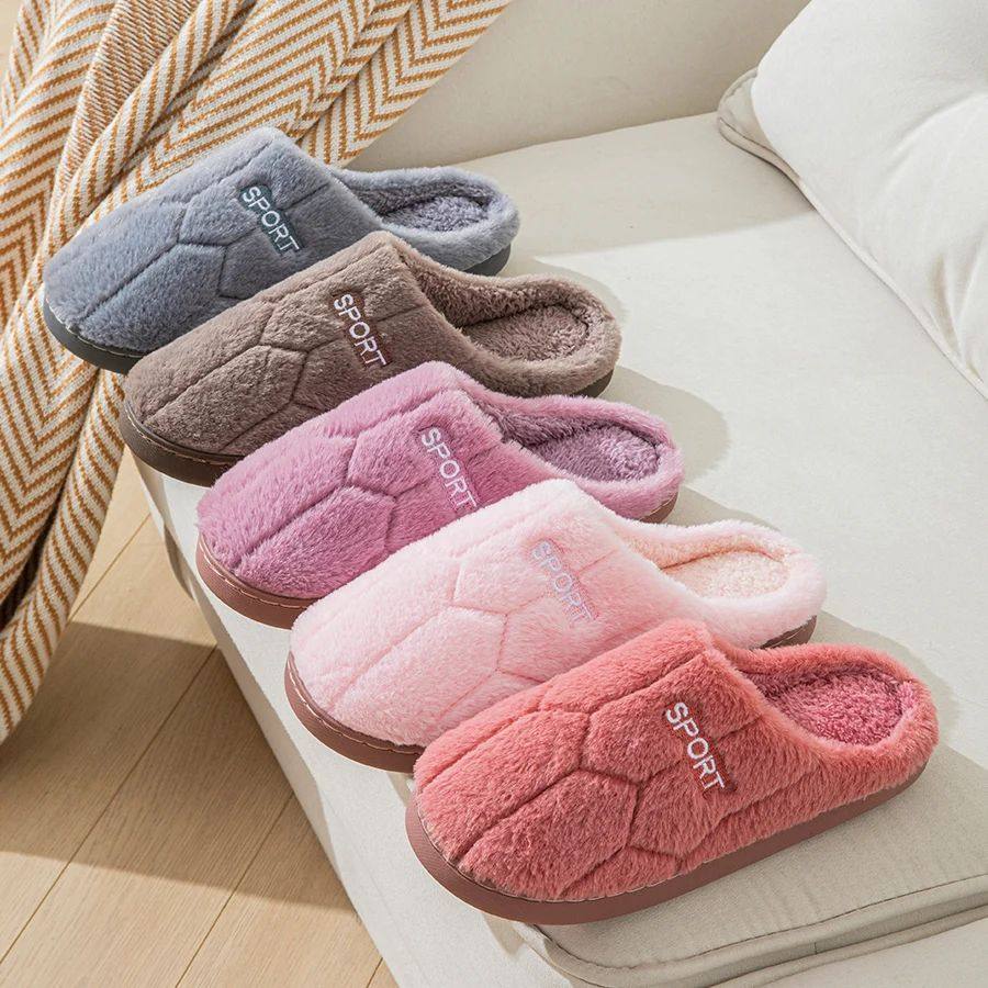 Cotton Slippers for Women in Autumn and Winter, Indoor Thick