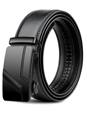 Men's High-Quality Belt 110cm 120cm 130cm Luxury Belt, Black