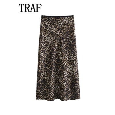 Women Vintage Chic Leopard Skirt  NewSpring Summer Holiday W