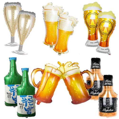 Wine Bottle Foil Balloons Beer Party Decor Banquet Birthday