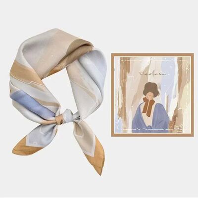53*53cm Silk Scarves for Woman Fashionable Pattern Smooth To