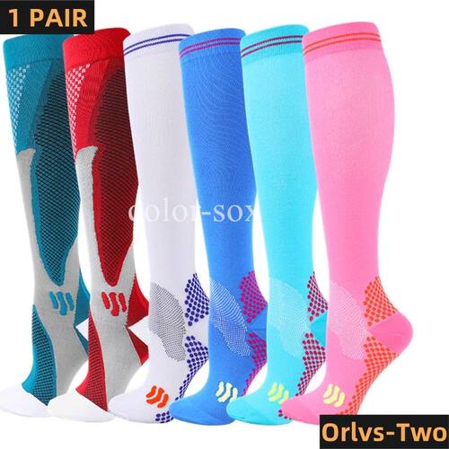New Compression Socks 20-30mmhg High Stockings Men Women Spo