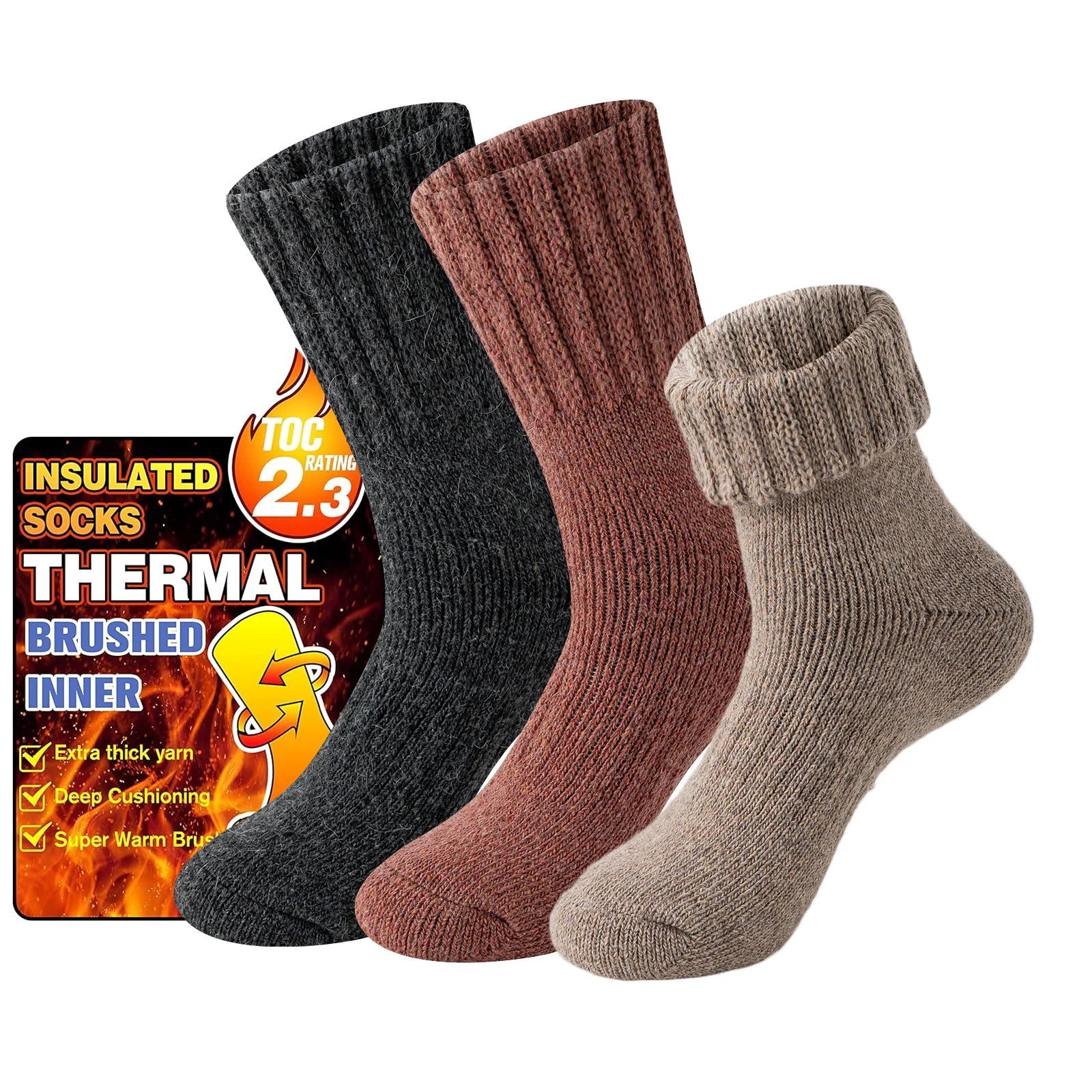 3 Pairs of Merino Wool Warm Winter Socks Hiking Socks for Me
