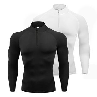 Men Running T-shirts Compression Fitness Long Sleeve Sports