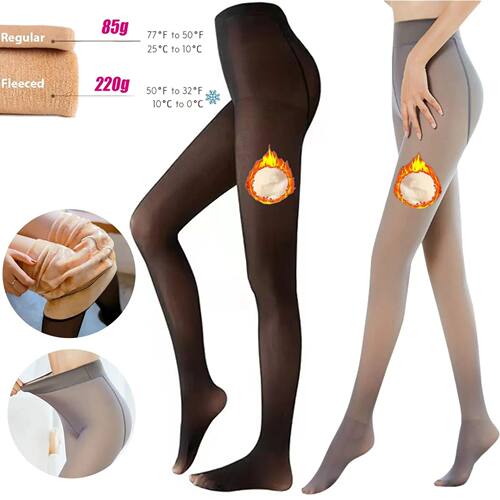 Translucent Pantyhose for Women Fleece Lined Pantyhose Therm