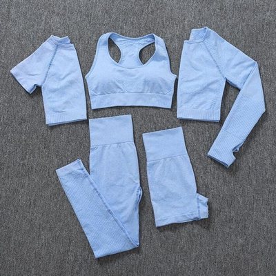 2/3/5PCS Seamless Women Sports Suits Yoga Set Workout Sports