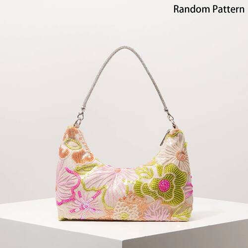 Shoulder Bag,Floral Pop,Sequin Bag,Embroidery,Gala Night,Par