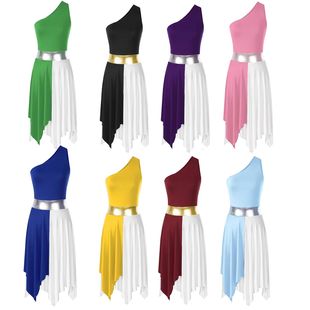 Dance Dress One Womens Patchwork Lyrical Shoulder Asy Ballet