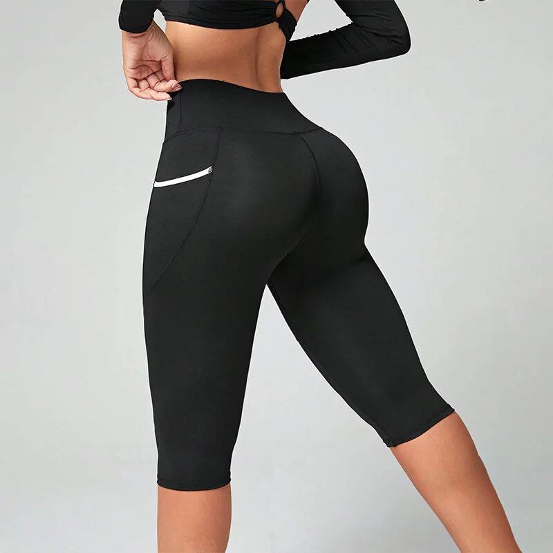 High Waist Yoga Pants Capri Leggings with Pockets for Women