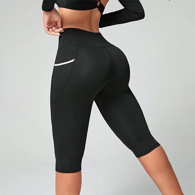 High Waist Yoga Pants Capri Leggings with Pockets for Women