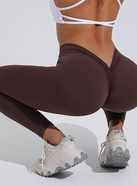 Scrunch Butt Gym Leggings Sexy V Waist Push Up Leggings Wome