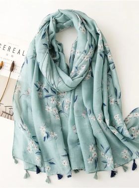 NewSummer Women Scarf Bohemia Flower Beach  Shawls and Wraps