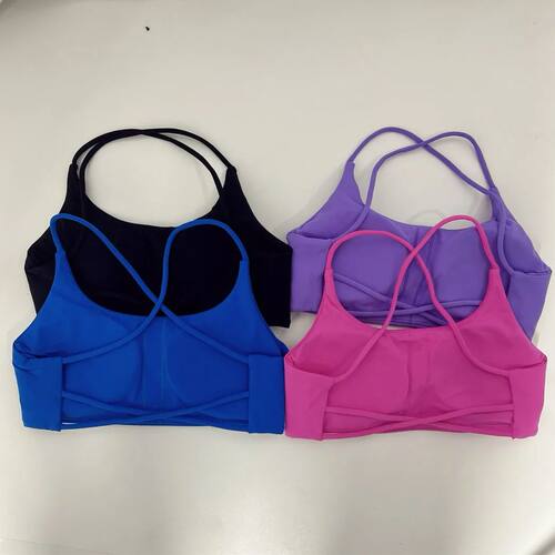 Solid Color support Women Fitness Bra Yoga Vest Gym Sport To