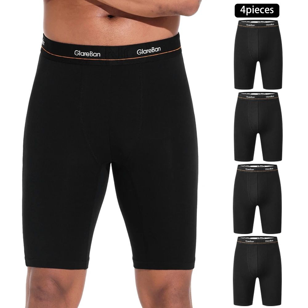 4pcs Set Cotton Long leg Boxer Men Underwear Male Brand Pant图片