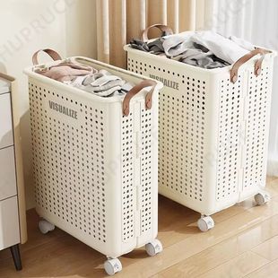 Basket hamper with Foldable for Organizer casters Laundry