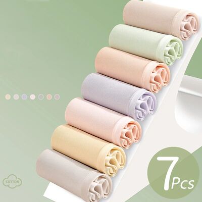 7Pcs Cotton Women's Panties Breathable Underwear Seamless Gi