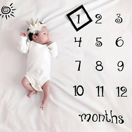 Minimalist Print Baby Full-Moon Photography Backdrop Newborn