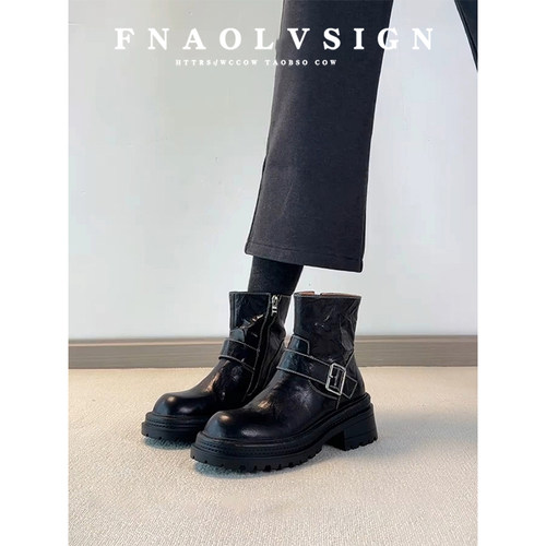 【现货！免费试穿】厚底西部短靴