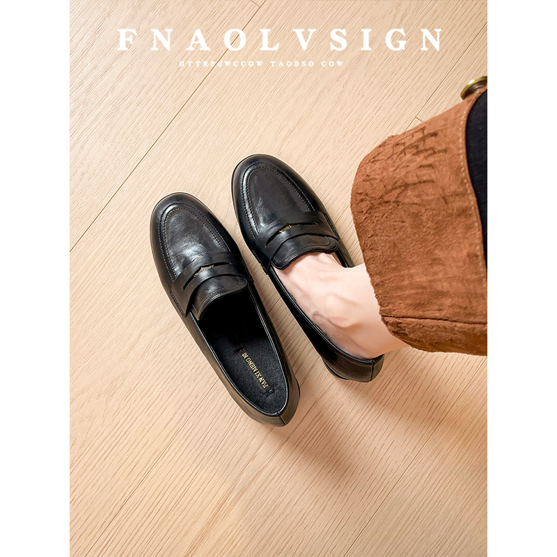 【现货！免费试穿】加绒乐福鞋女