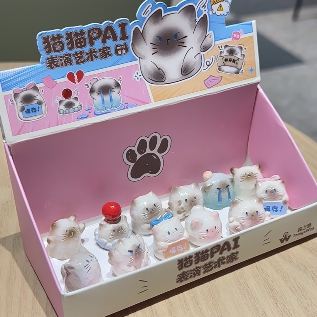 2026马年礼物猫猫PAI表演艺术家盲盒可爱mini小手办卡通桌面摆件图片