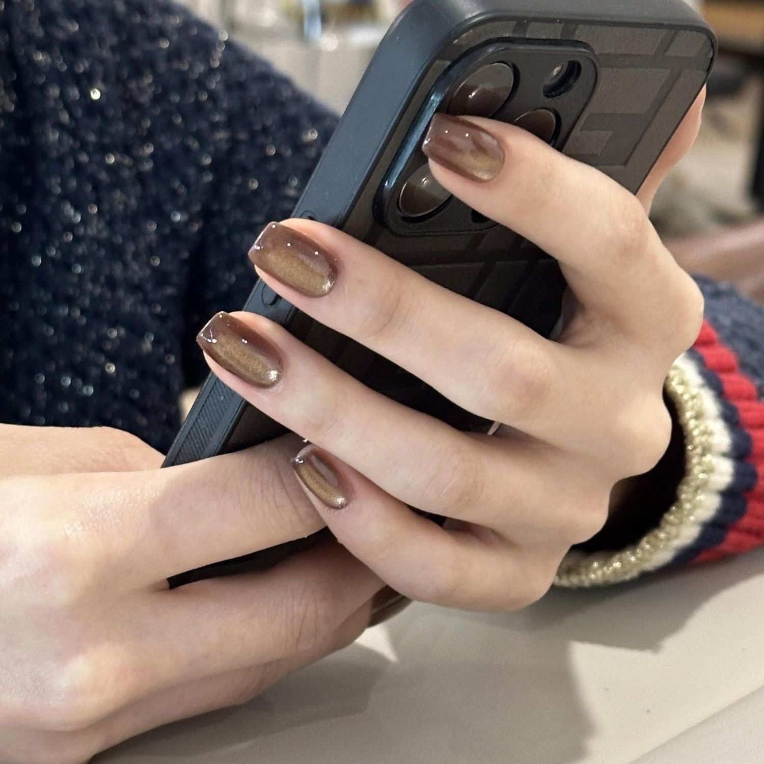 秋冬金棕玻璃珠追光猫眼爆闪纯手工穿戴甲气质氛围感显白短款百搭,彩妆/香水/美妆工具,穿戴甲/甲片,淘宝优惠券,粉丝福利购,淘宝优惠卷