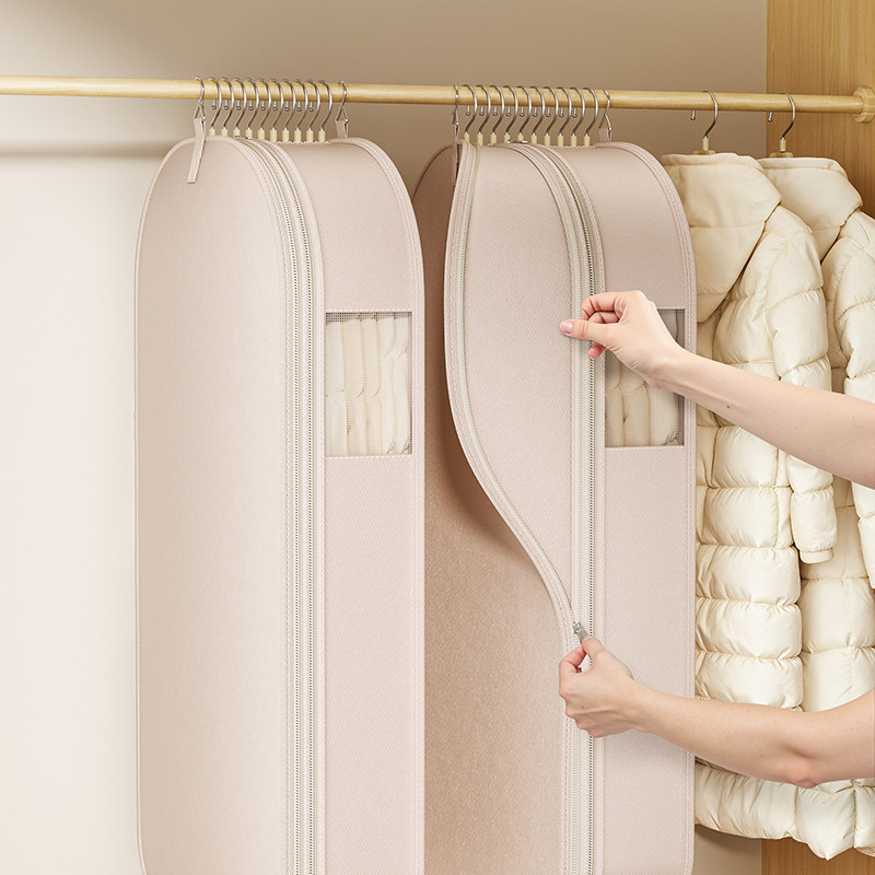 日本羽绒服收纳袋大容量压缩袋衣服大衣被子整理袋子神器家用防水