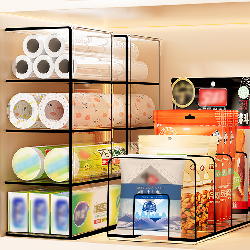 保鲜膜收纳架厨房橱柜置物盒
