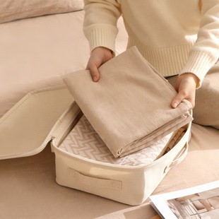 日本帆布被子收纳袋纯棉大容量棉被防尘袋防水防潮装衣服收纳袋子